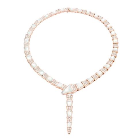 Bulgari Serpenti CL857069 Necklace Rose Gold Diamond And Mother-Of-Pearl 1