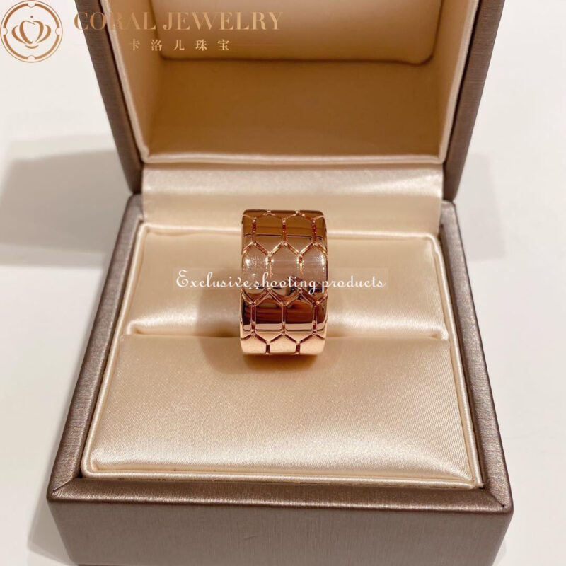 Bulgari Serpenti AN857663 Seduttori Rose Gold Diamond and Rubellite Ring 2