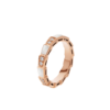 Bulgari Serpenti Viper 353225 band Ring in 18 kt rose gold with Mother of Pearls and pavé diamonds Ring 1