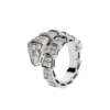 Bulgari Serpenti 345225 Viper one-coil ring in 18 kt white gold set with full pavé diamonds 1