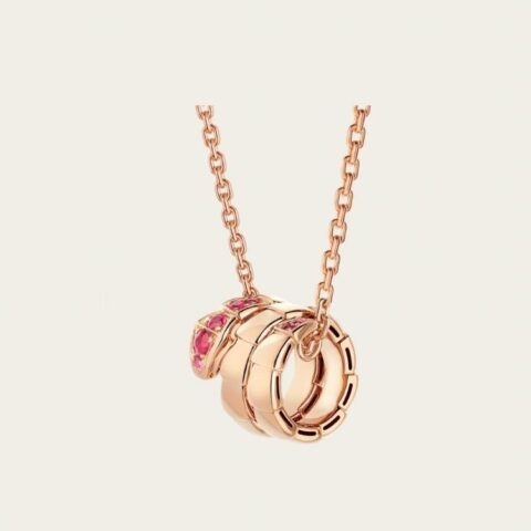 Bulgari Serpenti Viper 357796-Rubies pendant necklace in 18 kt Rose gold set with Rubies Chinese New Year Special Edition 1