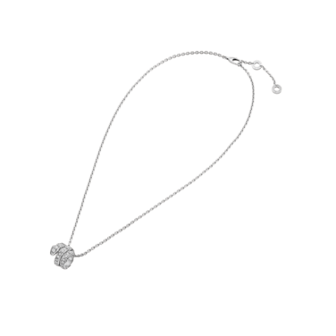 Bulgari Serpenti Viper 357796 pendant necklace in 18 kt white gold set with pavé diamonds 7