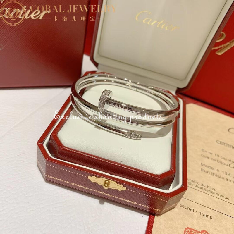 Cartier Juste Un Clou N6708517 Bracelet 18k White Gold Diamonds 11