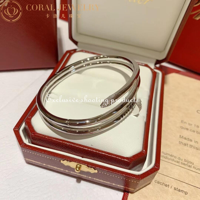 Cartier Juste Un Clou N6708517 Bracelet 18k White Gold Diamonds 10