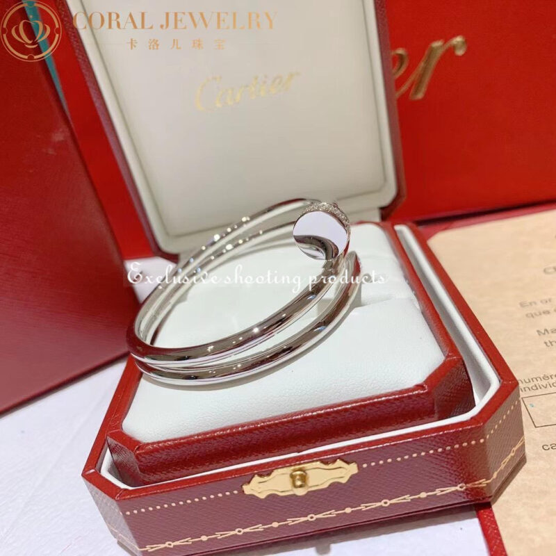 Cartier Juste Un Clou N6708517 Bracelet 18k White Gold Diamonds 9