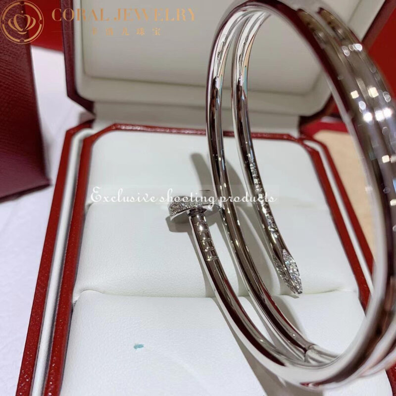 Cartier Juste Un Clou N6708517 Bracelet 18k White Gold Diamonds 8