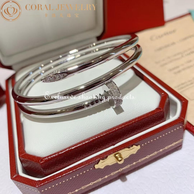 Cartier Juste Un Clou N6708517 Bracelet 18k White Gold Diamonds 7