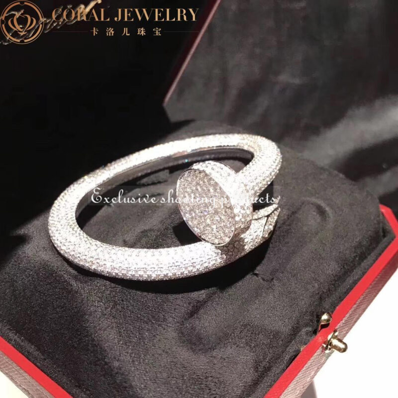 Cartier HP601192 Juste Un Clou Bracelet Large Model White Gold Diamonds Bracelet 13