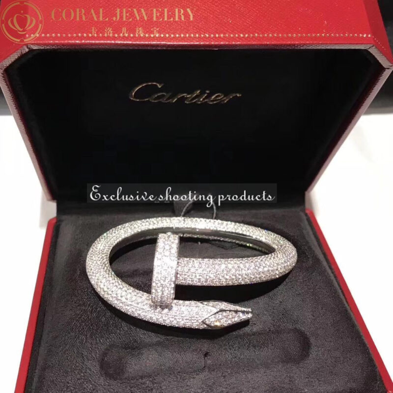 Cartier HP601192 Juste Un Clou Bracelet Large Model White Gold Diamonds Bracelet 12