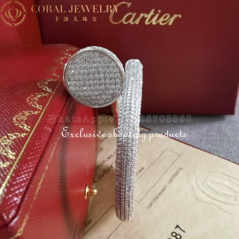 Cartier HP601192 Juste Un Clou Bracelet Large Model White Gold Diamonds Bracelet 4