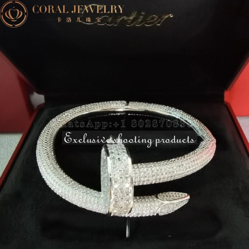 Cartier HP601192 Juste Un Clou Bracelet Large Model White Gold Diamonds Bracelet 3