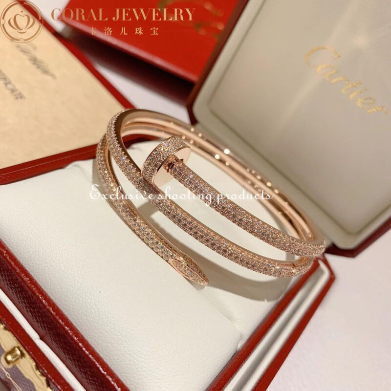 Cartier Juste Un Clou N6708617 Bracelet Rose Gold Diamonds 12