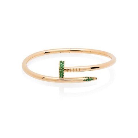 Cartier Juste Un Clou Bracelet 18kt Emerald Customised Bracelet Ref.N6712517 1