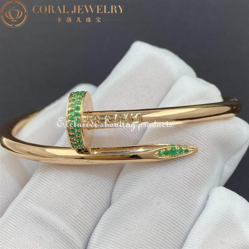 Cartier Juste Un Clou Bracelet 18kt Emerald Customised Bracelet Ref.N6712517 5