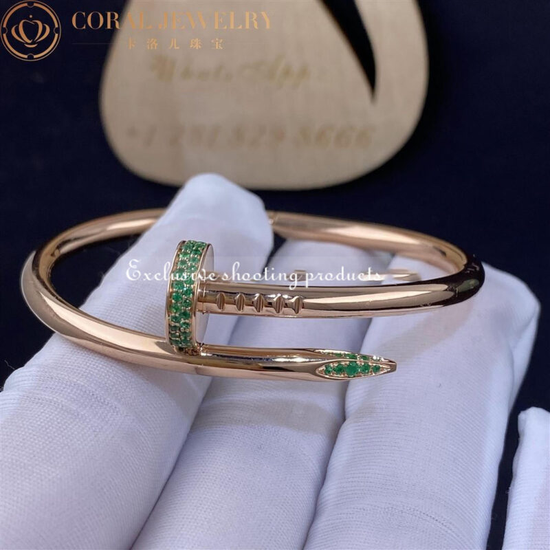 Cartier Juste Un Clou Bracelet 18kt Emerald Customised Bracelet Ref.N6712517 4