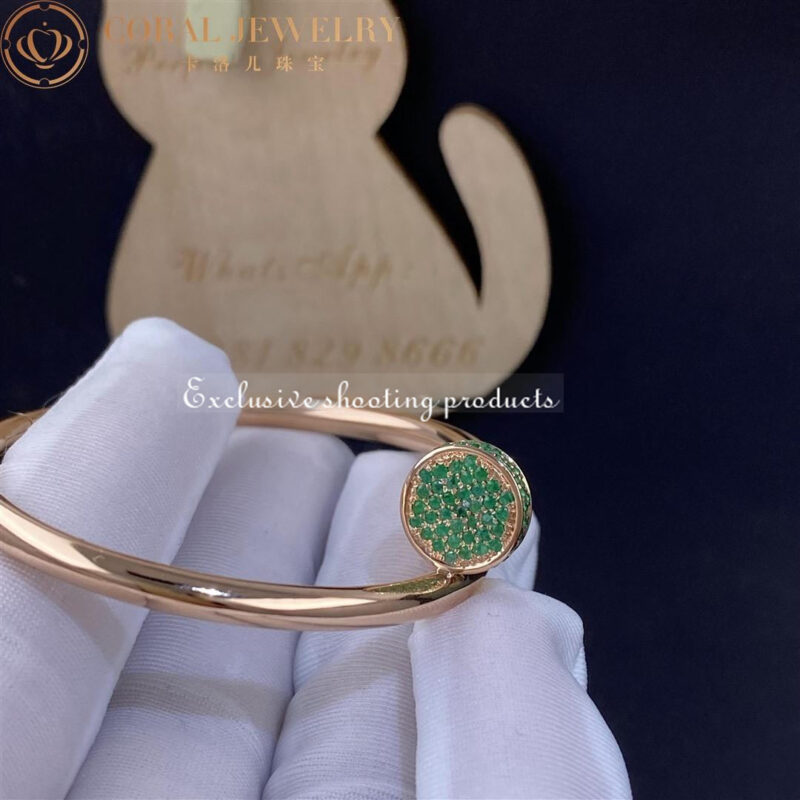 Cartier Juste Un Clou Bracelet 18kt Emerald Customised Bracelet Ref.N6712517 3