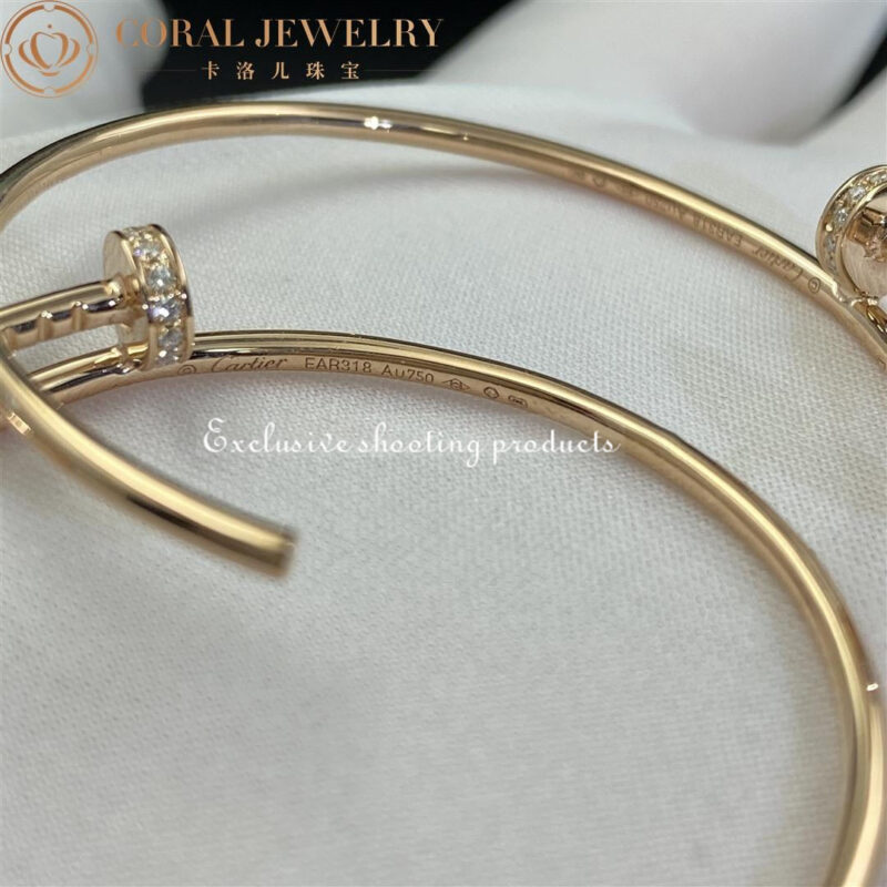 Cartier Juste un Clou Earrings B8301212 Rose Gold Diamonds 3