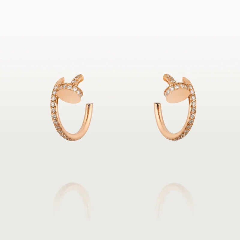 Cartier Juste un Clou B8301429 Earrings Rose Gold Diamonds 1