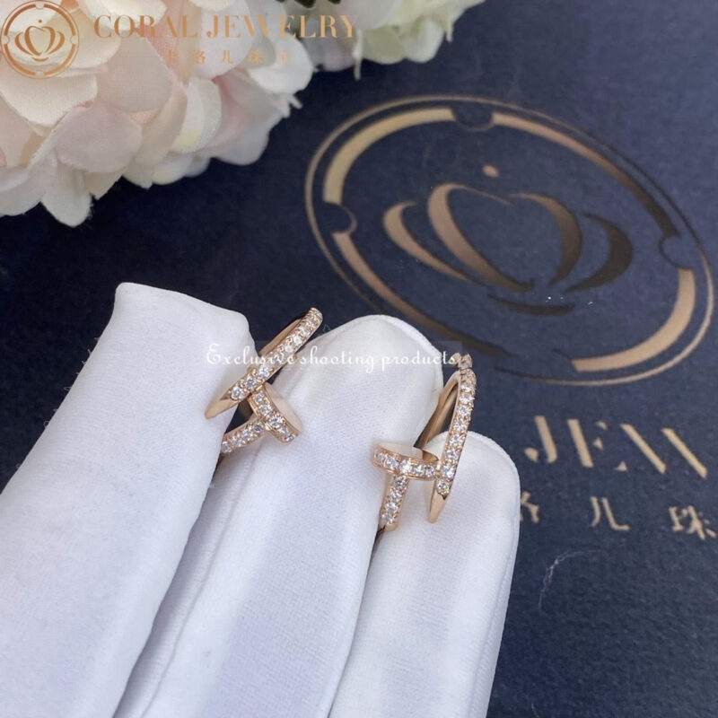 Cartier Juste un Clou B8301429 Earrings Rose Gold Diamonds 2