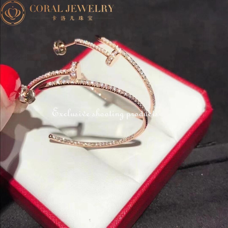 Cartier Juste un Clou N8515009 Earrings Rose Gold Diamonds 5