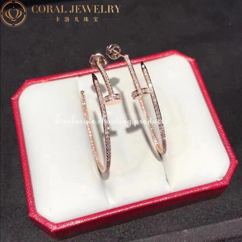 Cartier Juste un Clou N8515009 Earrings Rose Gold Diamonds 4