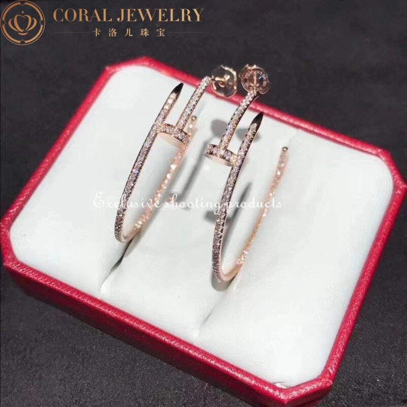 Cartier Juste un Clou N8515009 Earrings Rose Gold Diamonds 3
