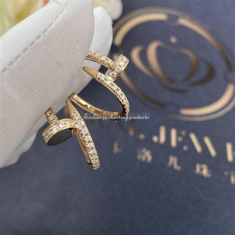 Cartier Juste un Clou Earrings B8301430 Yellow Gold Diamonds 3