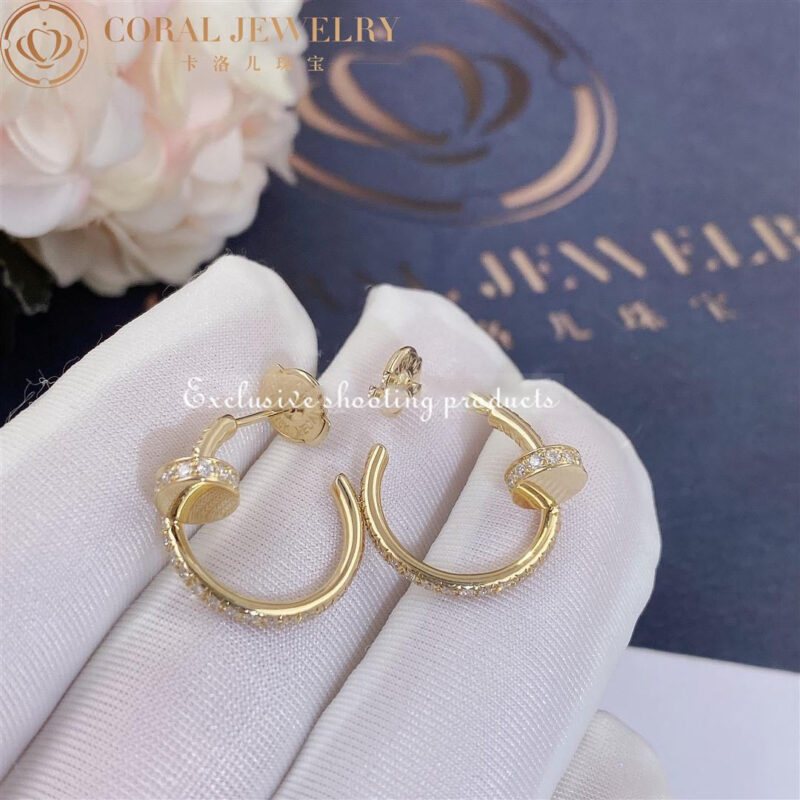 Cartier Juste un Clou Earrings B8301430 Yellow Gold Diamonds 9