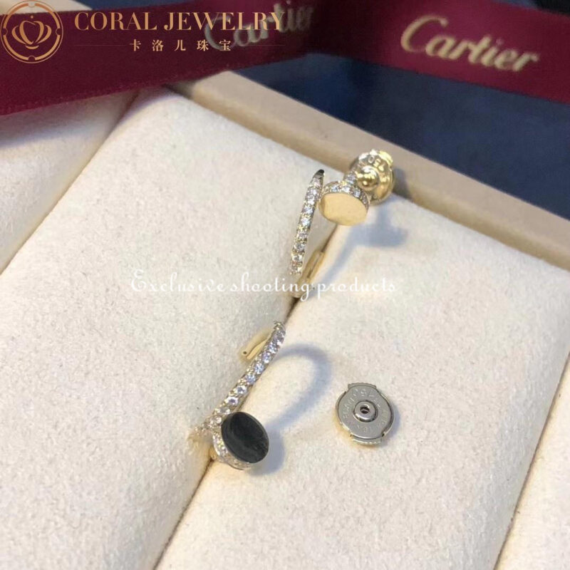 Cartier Juste un Clou Earrings B8301430 Yellow Gold Diamonds 5