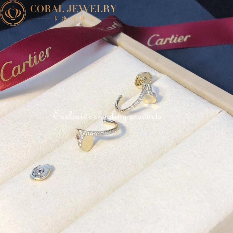 Cartier Juste un Clou Earrings B8301430 Yellow Gold Diamonds 4