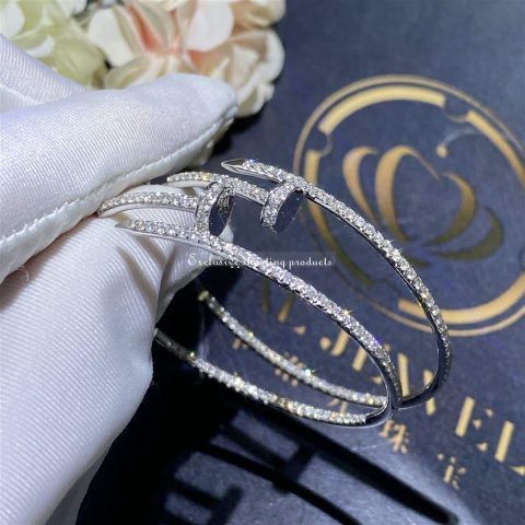 Cartier Juste un Earrings N8515008 White Gold Diamonds 7