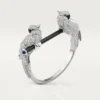 Cartier Les Oiseaux Libérés N6704717 Bracelet White Gold Emeralds Sapphires Onyx Black Ceramic Diamonds 1