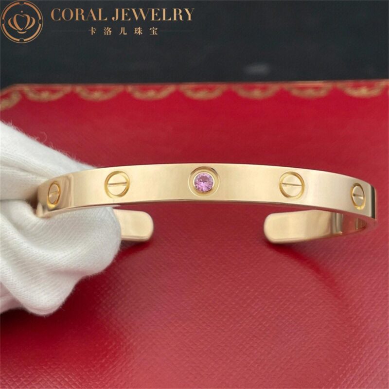 Cartier Love B6030017 Bracelet 1 Pink Sapphire Rose Gold 7