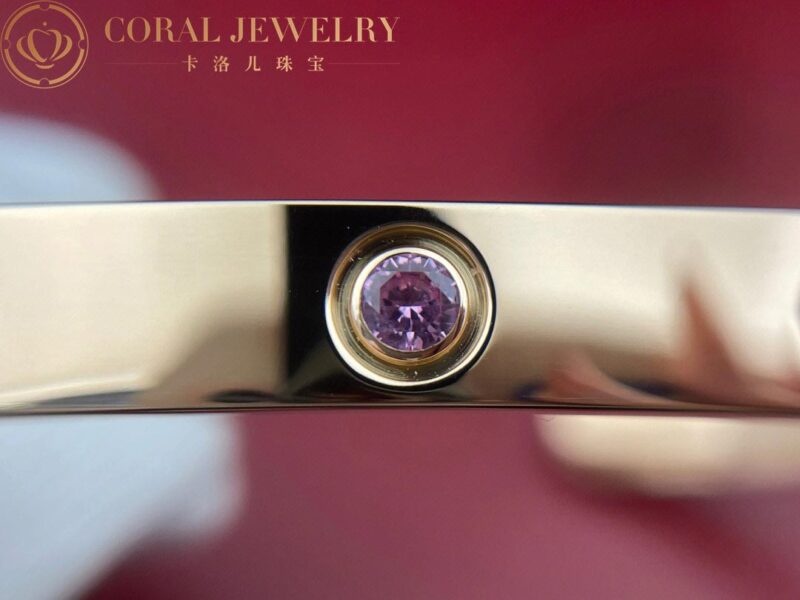 Cartier Love B6030017 Bracelet 1 Pink Sapphire Rose Gold 4