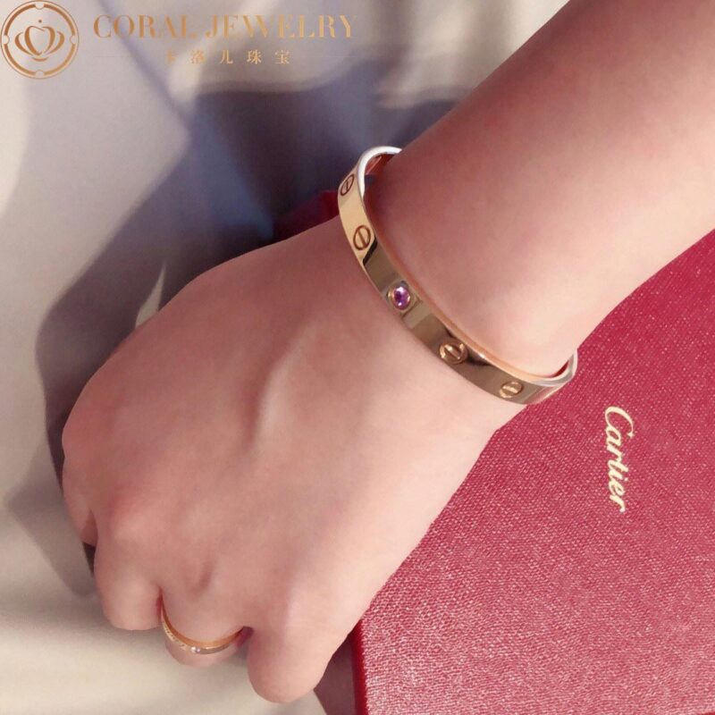 Cartier Love B6030017 Bracelet 1 Pink Sapphire Rose Gold 2