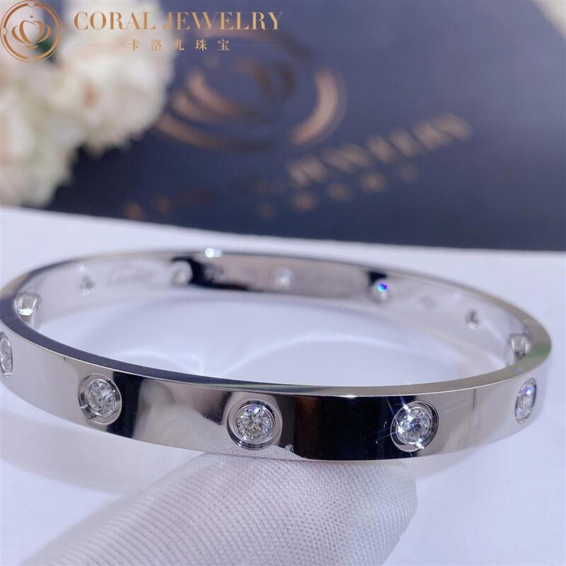Cartier Love B6070417 Bracelet 10 Diamonds White Gold 3