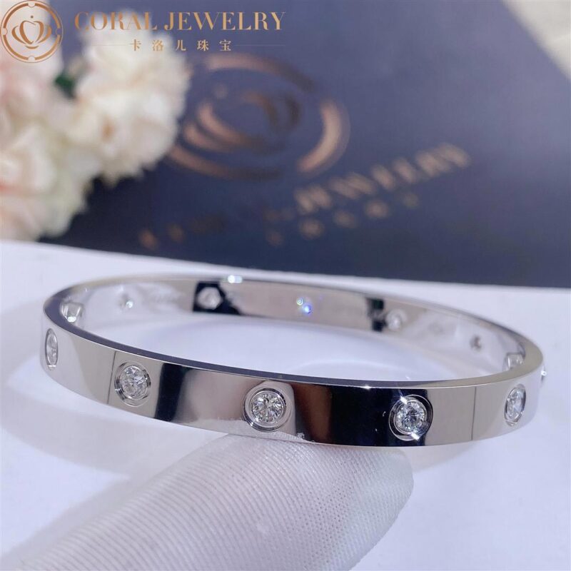 Cartier Love B6070417 Bracelet 10 Diamonds White Gold 2