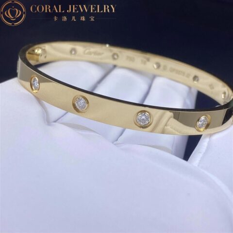 Cartier Love B6070317 Bracelet 10 Diamonds Yellow Gold 6