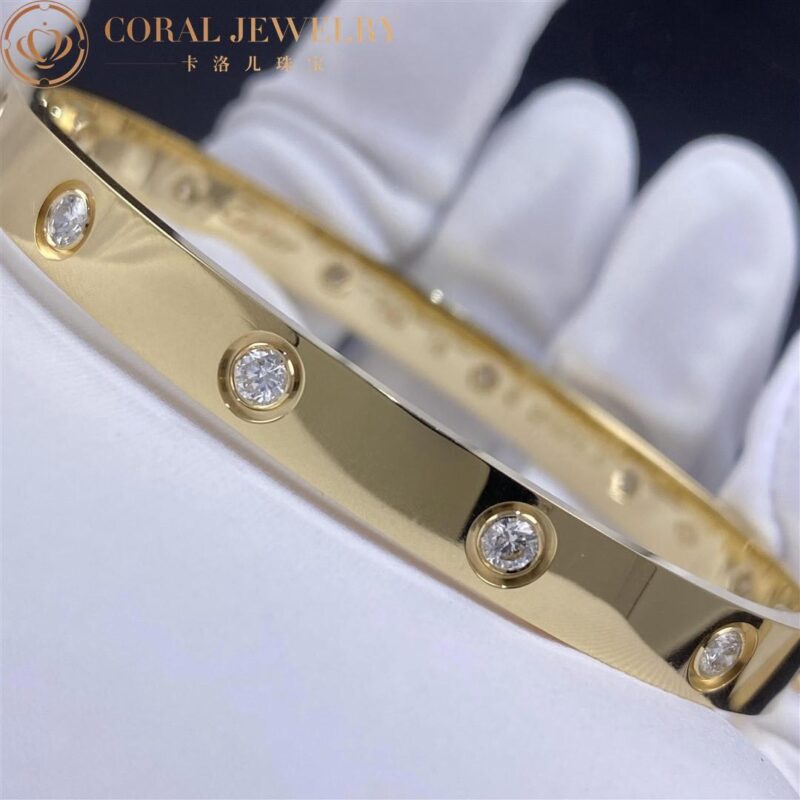 Cartier Love B6070317 Bracelet 10 Diamonds Yellow Gold 4
