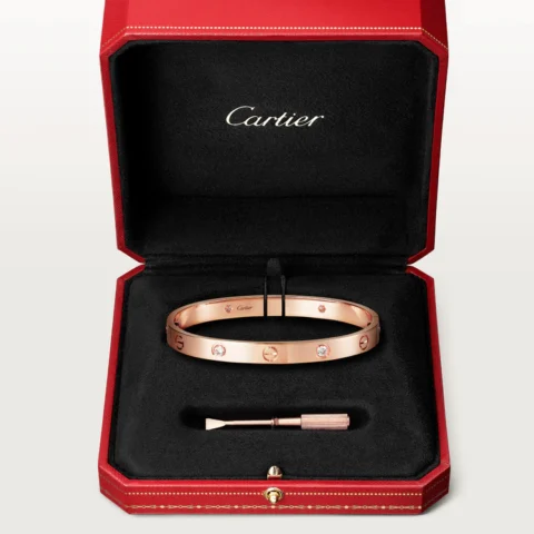 Cartier Love B6036017 Bracelet 4 Diamonds Rose Gold 5