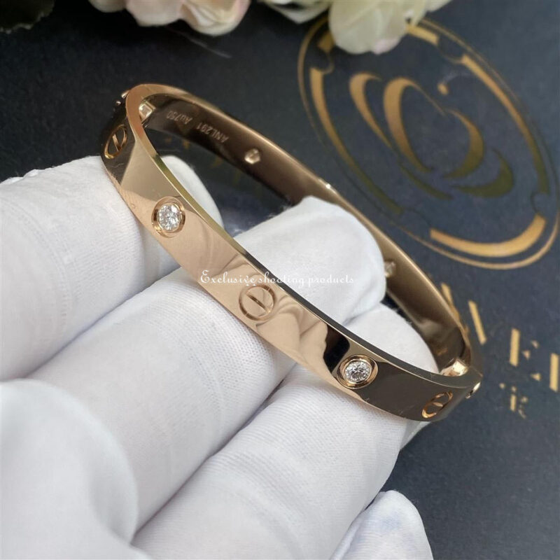 Cartier Love B6036017 Bracelet 4 Diamonds Rose Gold 3