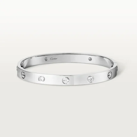 Cartier Love B6035817 Bracelet 4 Diamonds White Gold 1