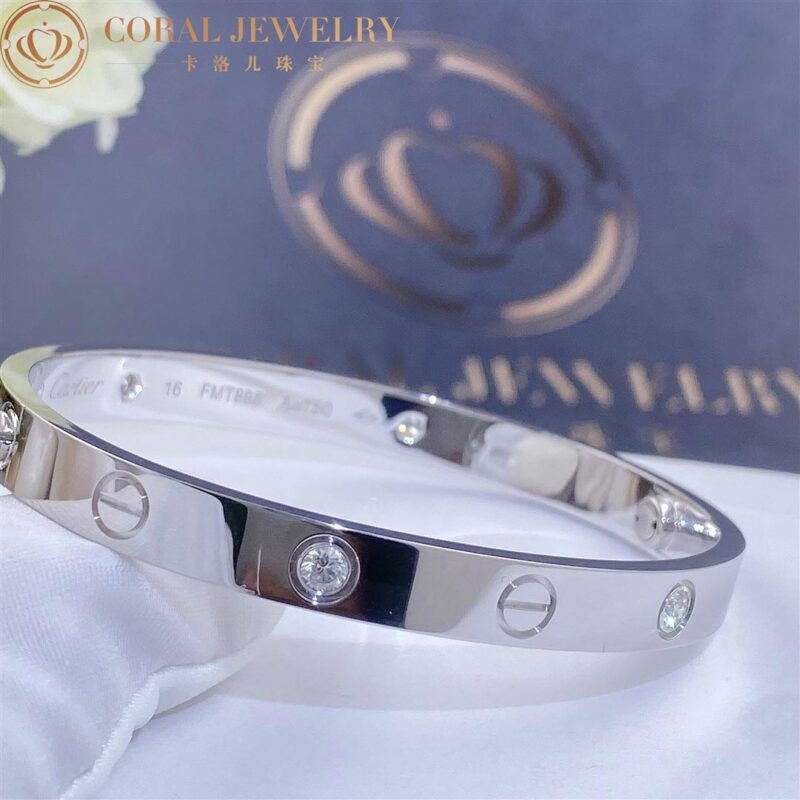 Cartier Love B6035817 Bracelet 4 Diamonds White Gold 4