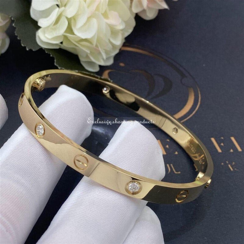 Cartier Love Bracelet B6035917 4 Diamonds Yellow Gold 11