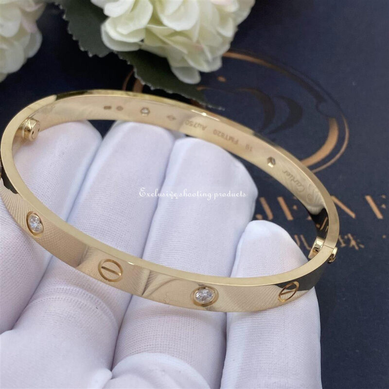 Cartier Love Bracelet B6035917 4 Diamonds Yellow Gold 10