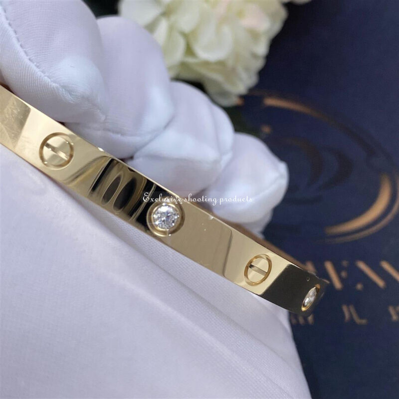 Cartier Love Bracelet B6035917 4 Diamonds Yellow Gold 8
