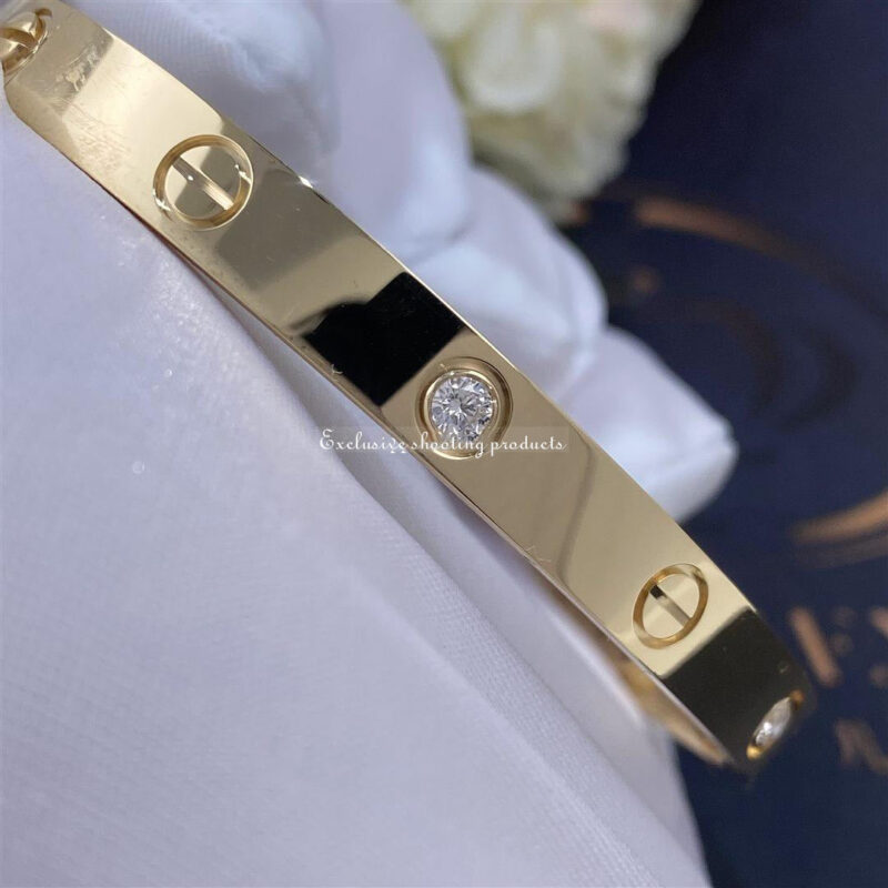 Cartier Love Bracelet B6035917 4 Diamonds Yellow Gold 7