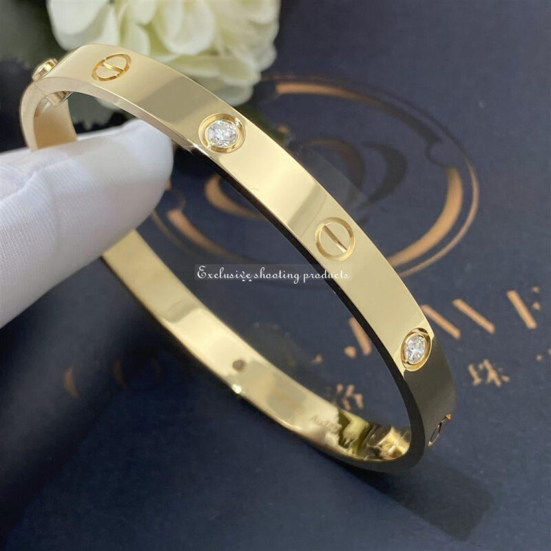 Cartier Love Bracelet B6035917 4 Diamonds Yellow Gold 4