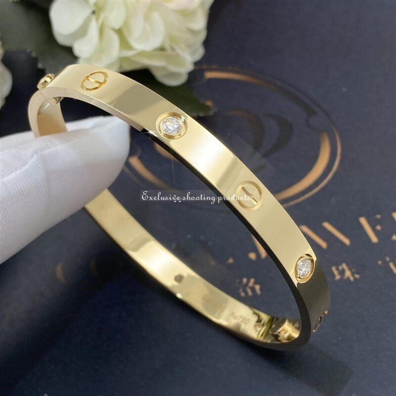 Cartier Love Bracelet B6035917 4 Diamonds Yellow Gold 3