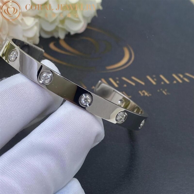 Cartier Love Bracelet 9 Diamond White Gold Customized versions modified by customers B6029917 5